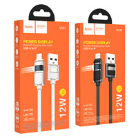 Cable de carga y datos U137 iP con pantalla digital, negro｜U137 iP 朗格屏显充电数据线 36407 黑色