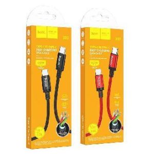 Cable de carga y datos X89 USB-C a USB-C de 60W, negro｜X89 Type-C to Type-C 名丰60W充电数据线 84384 黑色(成品)