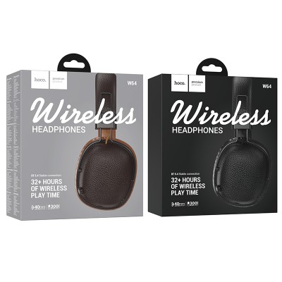 Auriculares Bluetooth de diadema W64 II, negros｜W64 伯爵Ⅱ蓝牙头戴式耳机 58591 黑色