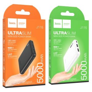Batería externa J115 de 5000mAh, negra｜J115 宇途移动电源 02358 黑色(5000mAh)