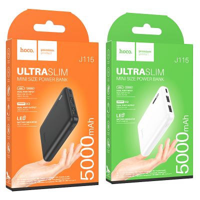 Batería externa J115 de 5000mAh, negra｜J115 宇途移动电源 02358 黑色(5000mAh)