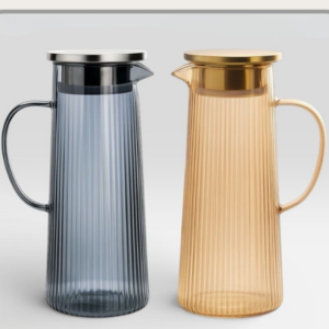Jarra de vidrio 1300 ml Colores surtidos: ámbar y gris｜玻璃水壶1300ml（琥珀灰混色）