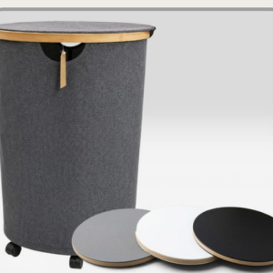 Cesto con ruedas 40x40x60cm Colores surtidos: negro, gris y beige.｜带轮收纳篮40×40×60cm（黑灰米色）