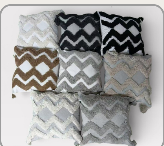 Funda de almohadón con borlas 45x45cm con relleno de 450gr｜流苏抱枕套45×45cm（含450g枕芯）