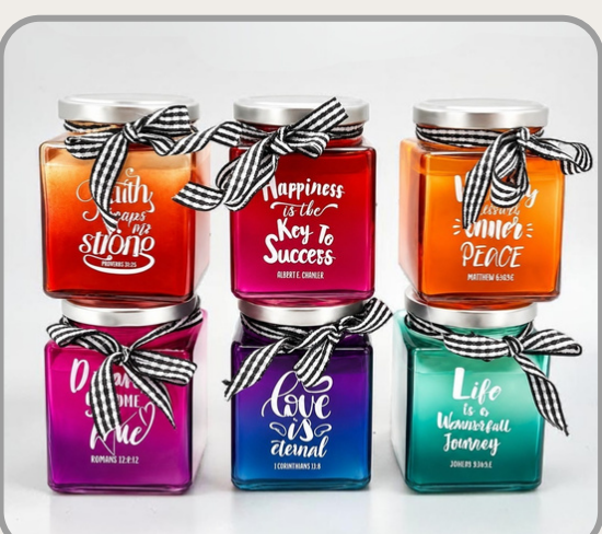 Vela decorativa aromática 6.5x8cm Colores y aromas surtidos｜装饰香薰蜡烛6.5×8cm（混色混香）