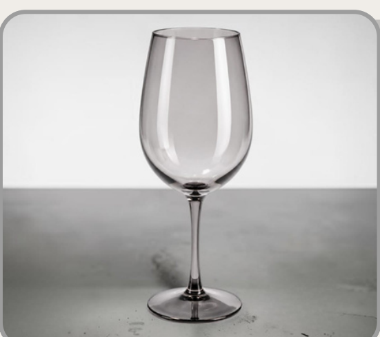 Set x6 copas de vidrio gris 465ml｜灰色玻璃高脚杯六件套465ml