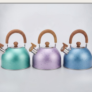 Pava metalizada de acero inoxidable de 2,5L Colores surtidos｜不锈钢金属色烧水壶2.5L（混色）