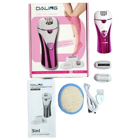 DEPILADORA ELECTRICA 3en1 DALING DL-6017 DAMAS CORPORAL USB RECARGABLE DESARMADO 80u｜DALING DL-6017 三合一可充电 USB 电动脱毛器（女士及身体适用，散装（80件）