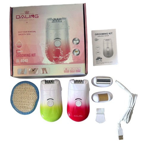 DEPILADORA DALING 3en1 CORPORAL DL-6040  a PRUEBA DE AGUA USB RECARGABLE DESARMADA 80u｜DALINGDL-6040型三合一身体脱毛器，防水，USB充电，需自行组装（80件）