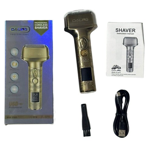 AFEITADOR ELECTRICA DALING DL-9275 c/VISOR RECARGABLE 60u｜DALING 电动剃须刀 DL-9275 带显示屏 充电式（60件）