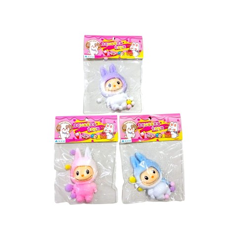 SQUISHY LABUBU 1ra GENERACION c/POMPOM 480u｜Labubu第一代软萌玩具（带绒球）（480件）