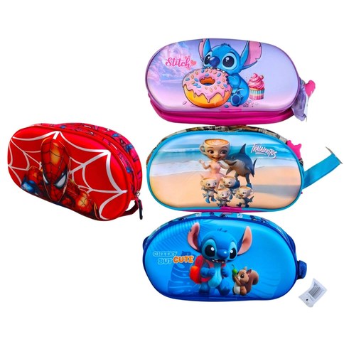 CARTUCHERA GRANDE 1 CIERRE 3D PERSONAJE 480u｜1英寸大号铅笔盒，3D拉链，卡通图案（480件）