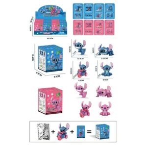CAJA SORPRESA 679-17 MUÑECO STITCH 8azul 4rosa 320u｜史迪奇惊喜盒 679-17（8个蓝色，4个粉色）（320件）