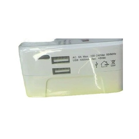 ADAPTADOR ENCHUFE UNIVERSAL VIAJERO 2puertos USB+1TipoC LAMBO TECH DESARMADA 200u｜LAMBO TECH 通用旅行插头适配器（2个USB接口 + 1个Type-C接口，未组装）（200件）