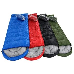BOLSA DE DORMIR CAMPING 900g negro rojo azul verde 72u｜900 克露营睡袋（黑、红、蓝、绿三色可选）（72件）