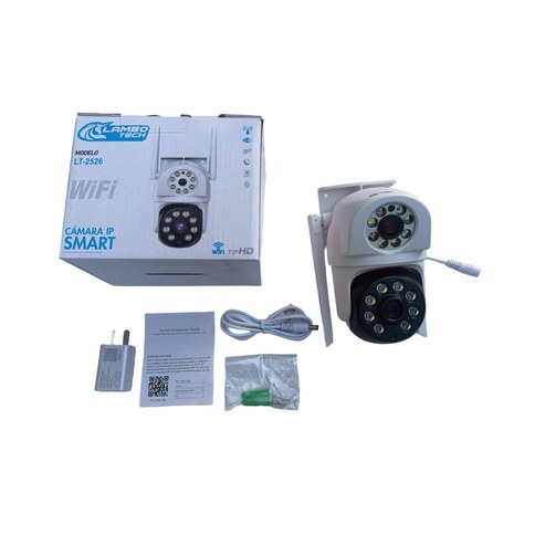 CAMARA IP SMART LT-2526 HD C/WIFI Y AUDIO， CONTROL A DISTANCIA LAMBO TECH 50u｜Lambo Tech LT-2526 高清智能网络摄像头，带 WiFi 和音频功能，支持远程控制（50件）