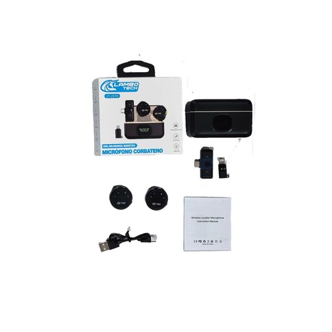 MICROFONO DUAL INALAMBRICO  MAGNETICA  LT-2570 LAMBO TECH 100u｜LT-2570 LAMBO TECH 双无线磁吸麦克风（100件）