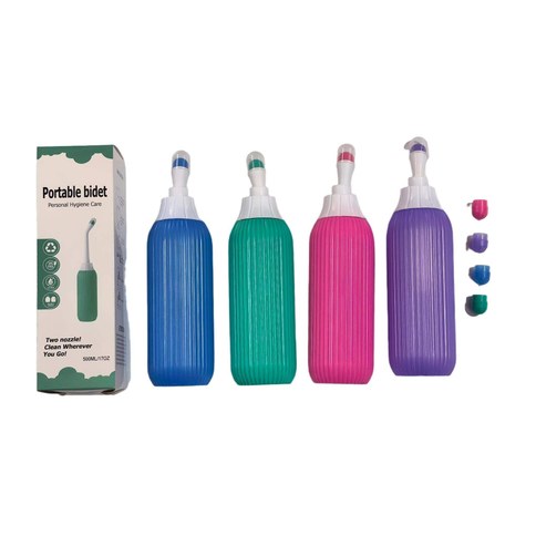 BIDET DE VIAJE PORTATIL 500ML 100u｜500毫升便携式旅行冲洗器（100件）