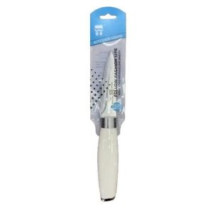 CUCHILLO DE COCINA PELADOR P-CB16 MANGO BLANCO 3.5 1.5mm 240u｜P-CB16厨房刀，带削皮器，白色手柄，3.5英寸 x 1.5毫米（240件）