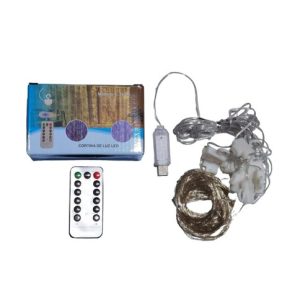 CORTINA DE LUZ LED MULTICOLOR USB CONTROL REMOTO 3*3M 100u｜彩色 LED 窗帘灯 USB 遥控 3*3 米（100件）