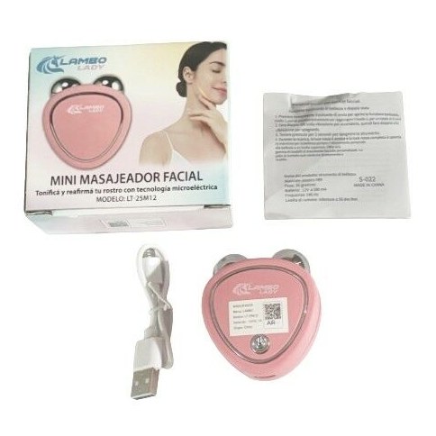 MINI MASAJEADOR FACIAL LAMBO LADY LT-25M12 MICRO PULSO ELECTRICO RECARGABLE 200u｜LAMBO LADY LT-25M12 迷你电动面部按摩器脉冲可充电（200件）