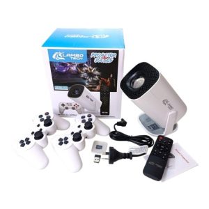 PROYECTOR Y CONSOLA DE JUEGOS 2en1 3D GAMES LAMBO TECH 4K UltraHD c/2 JOYSTICK INALAMBRICO c/magis n｜Lambo Tech 二合一 3D 游戏投影仪和游戏机，4K 超高清，带 2 个无线摇杆游戏手柄
