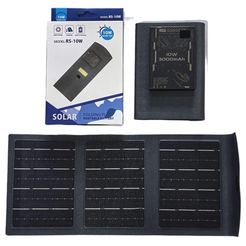 CARGADOR SOLAR PORTATIL POWER BANK RS-10W 3000mAh 40u｜RS-10W 3000mAh 便携式太阳能充电宝（40件）