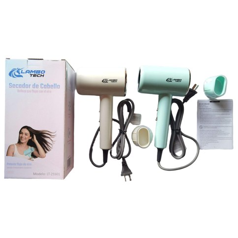 SECADOR DE CABELLO POTENTE LAMBO TECH LT-25S01 1500w 220v 50u｜Lambo Tech LT-25S01 1500瓦 220伏大功率吹风机（50件）