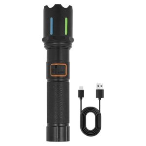 JF-808S LINTERNA LED RECARGABLE ZOOM 16cm*3. 5cm 3 MODOS  120u｜JF-808S 可充电 LED 变焦手电筒 16厘米*3.5厘米 3 种模式（120件）