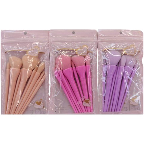 KIT DE BROCHAS PARA MAQUILLAJE *8pcs PASTEL  360u｜化妆刷套装，8支装，粉彩色（360件）
