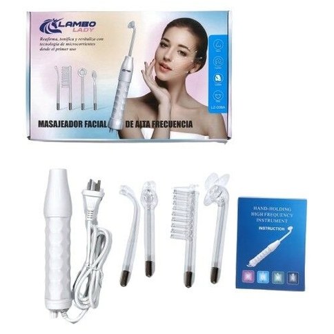 KIT MASAJEADOR FACIAL DE ALTA FRECUENCIA LAMBO LADY LZ-006A 30u｜高频面部按摩器套装，Lambo Lady LZ-006A（30件）