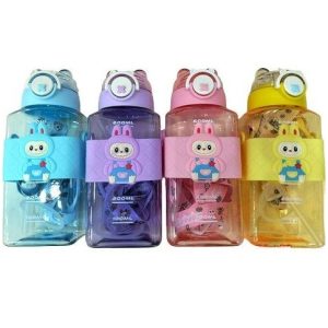 a23-image1218 BOTELLA DE AGUA PLASTICA LABUBU c/SORBETE COLGANTE 750ml 80u|LABUBU 塑料水瓶(带吸管)750ml(80件)