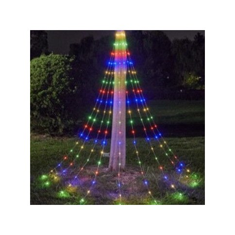 LUZ LED RGB NAVIDEÑA EXTERIOR 250 luces 2.5m 100u｜户外 RGB 圣诞 LED 灯，250 灯，2.5 米（100件）