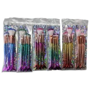 KIT DE BROCHAS PARA MAQUILLAJE *4pcs SIRENA  720u｜化妆刷套装*4支美人鱼款（720件）