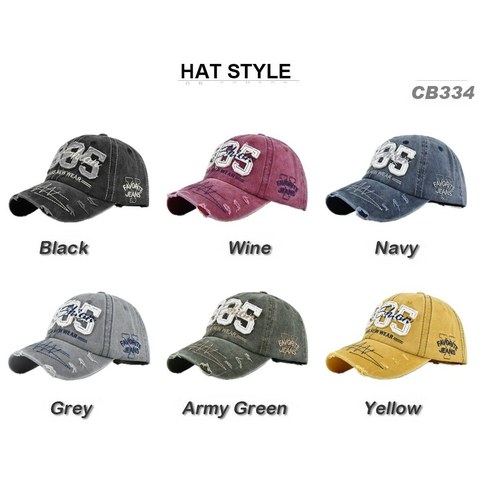 GORRA 1985 c/ LETRAS y BORDADOS 360u｜1985字样刺绣帽（360件）
