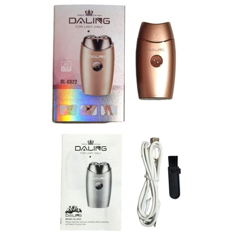 DEPILADORA ELECTRICA DALING DL-6022 DAMAS CORPORAL USB RECARGABLE 120u｜DALING DL-6022 女士可充电USB脱毛器（120件）