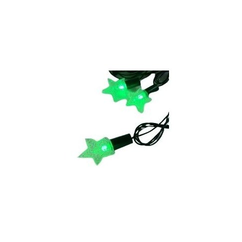 GUINARLA DE LUCES RGB EXTERIOR CABLE NEGRO 28 FOCO ESTRELLA 100u｜户外 RGB 串灯，黑色电线，28 个星形灯泡（100 串）（100件）