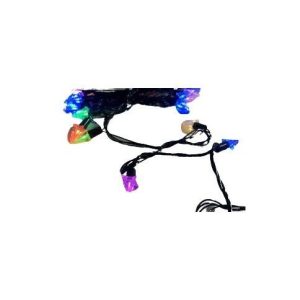 GUINARLA DE LUCES RGB EXTERIOR CABLE NEGRO 28 FOCO ARBOL DE NAVIDAD 100u｜RGB户外灯串，黑色电缆，28个灯泡，圣诞树造型（100件）