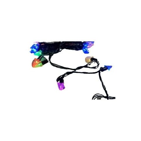 GUINARLA DE LUCES RGB EXTERIOR CABLE NEGRO 28 FOCO ARBOL DE NAVIDAD 100u｜RGB户外灯串，黑色电缆，28个灯泡，圣诞树造型（100件）