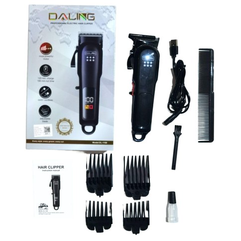 CORTAPELO PROFESIONAL DALING DL-1169 c/VISOR USB RECARGABLE DASARMADO 60u｜DALING DL-1169 专业理发器，带 USB 显示屏（可充电，可拆卸）（60件）
