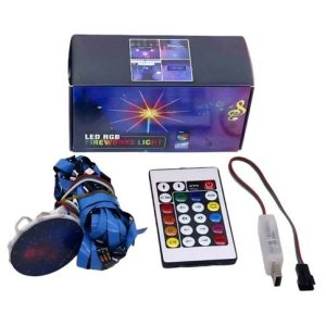 TIRA LED RGB FUEGO ARTIFICIAL BLUETOOH AUDIORITMIC c/CONTROL REMOTO 100u｜RGB LED 烟花灯条，带蓝牙和音频节奏遥控器（100件）