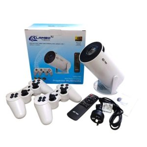 PROYECTOR TUBO CON CONSOLA DE JUEGO 2en1 LAMBO TECH LT-2564 720P 64G 4K UltraHD c/magis netflix disn｜Lambo Tech LT-2564 二合一投影仪，带游戏机，720p，64GB，支持 4K 超高清，内置 Magis、Netflix 和 Disney+