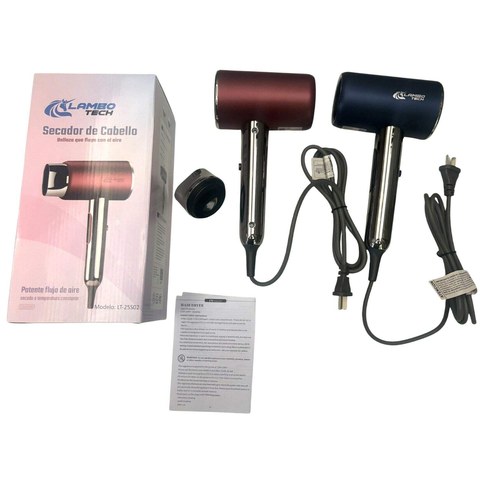 SECADOR DE CABELLO POTENTE LAMBO TECH LT-25S02 1600w 50u｜LAMBO TECH LT-25S02 1600W 大功率吹风机（50件）