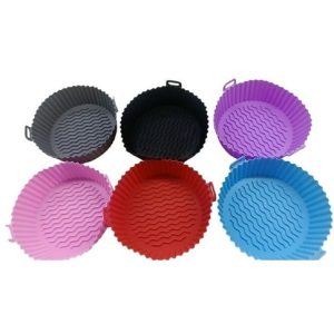 MOLDE BANDEJA de SILICONA p/FREIDORA DE AIRE REUTILIZABLE 20cm  100G 200u｜可重复使用的硅胶空气炸锅托盘模具20厘米 100克（200件）