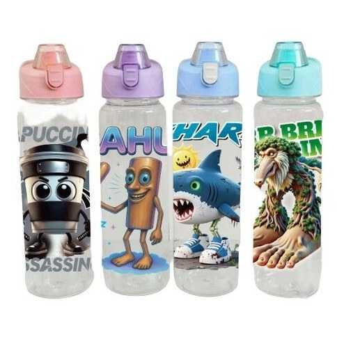 BOTELLA DE AGUA BRAINROT PLASTICO 1000ml 100u｜脑腐塑料水瓶 1000毫升（100件）