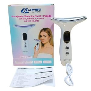MASAJEADOR REDUCTOR FACIAL Y PAPADA EMS LAMBO LADY LT-25M06 RECARGABLE 100u｜兰博女士 LT-25M06 可充电 EMS 面部及下巴瘦身按摩器（100件）