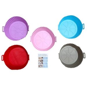MOLDE BANDEJA de SILICONA p/FREIDORA DE AIRE REUTILIZABLE 16cm 80G 200u｜可重复使用硅胶空气炸锅托盘模具，16厘米，80克（200件）