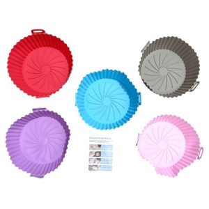 MOLDE BANDEJA de SILICONA p/FREIDORA DE AIRE REUTILIZABLE 16cm  95G 200u｜可重复使用硅胶空气炸锅托盘模具，16厘米，95克200个单位（200件）