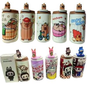 TAZA TERMICA ACERO INOXIBABLE PERSONAJE 450ML  50u｜卡通图案不锈钢保温杯（450毫升（50件）