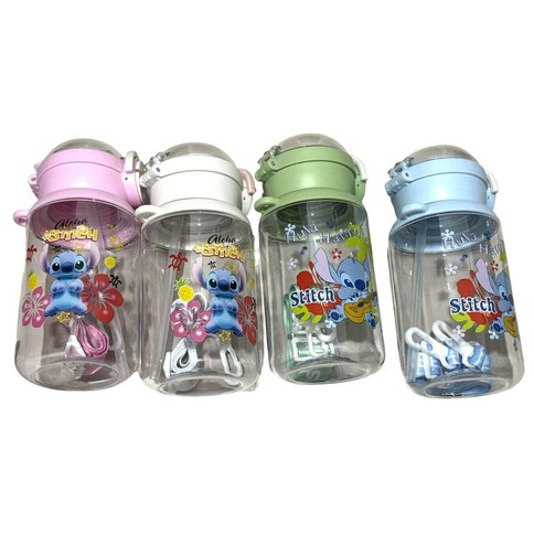 BOTELLA DE AGUA STITCH PLASTICO 490ml 60u｜史迪奇塑料水瓶（490毫升（60件）